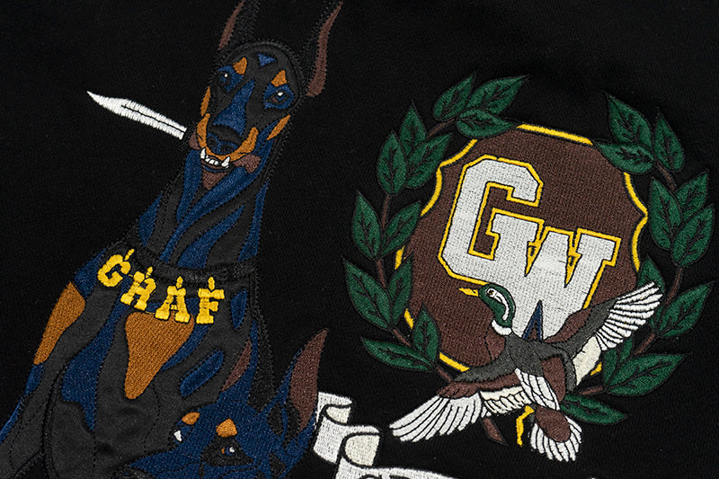 GRAF&WU Huncho Leader Bloodthirsty Doberman Thick Fleece Hoodies