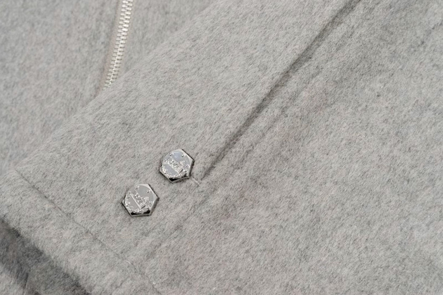 GRAF&WU Solid Wool Hooded Thickened Jacket
