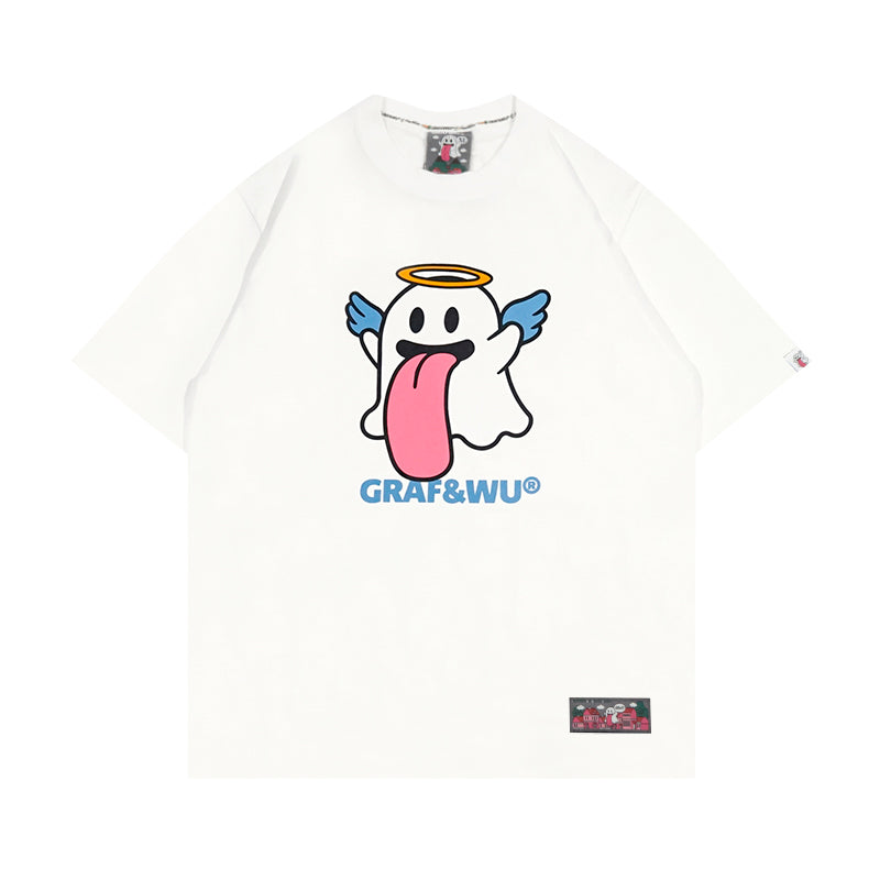 GRAF&WU BooGhost cute Ghost 2.0 Angel Demon street loose casual T-shirt short sleeve