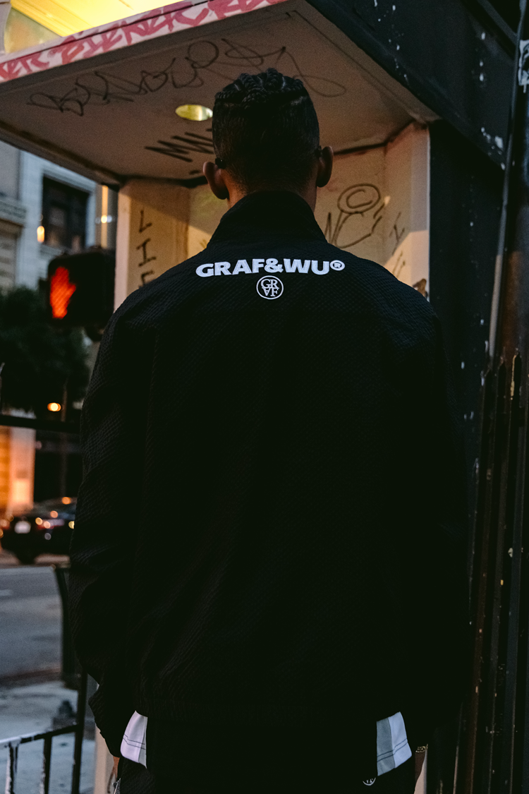 GRAF&WU Angel Embroidery DRILL Street Plaid Casual Coat