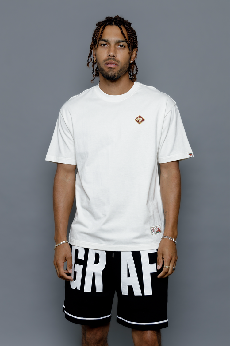 GRAFWU Square Colorful Graf Letter Embroidery T-Shirts