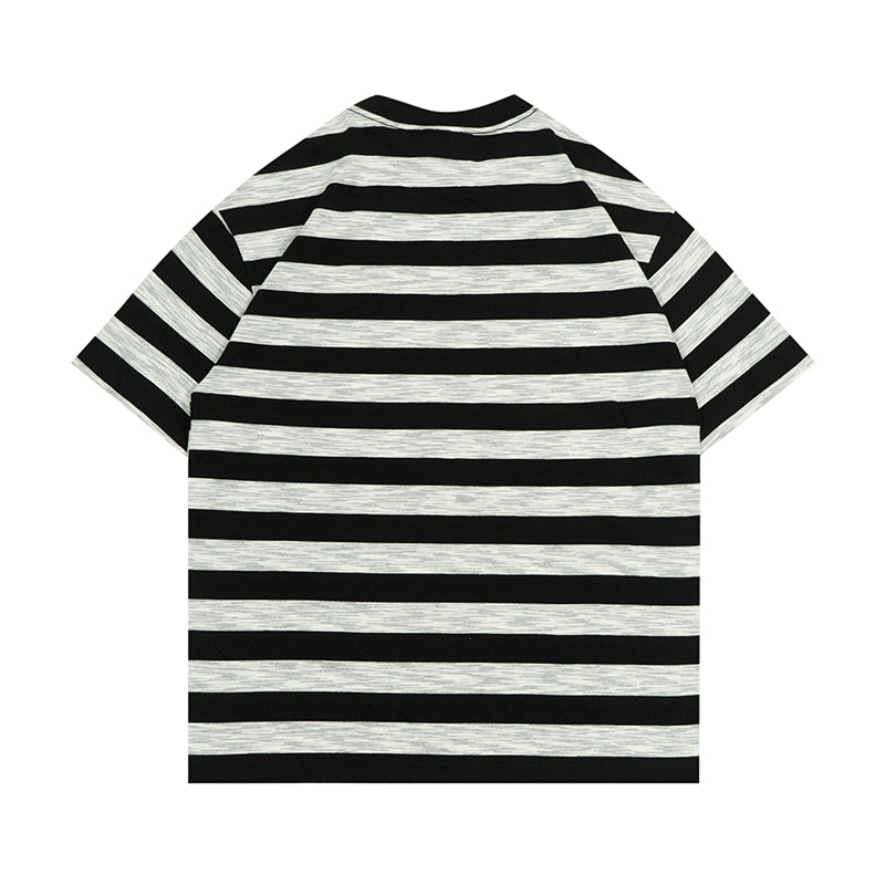 GRAF&WU Summer Striped Giraffe Logo T-shirt