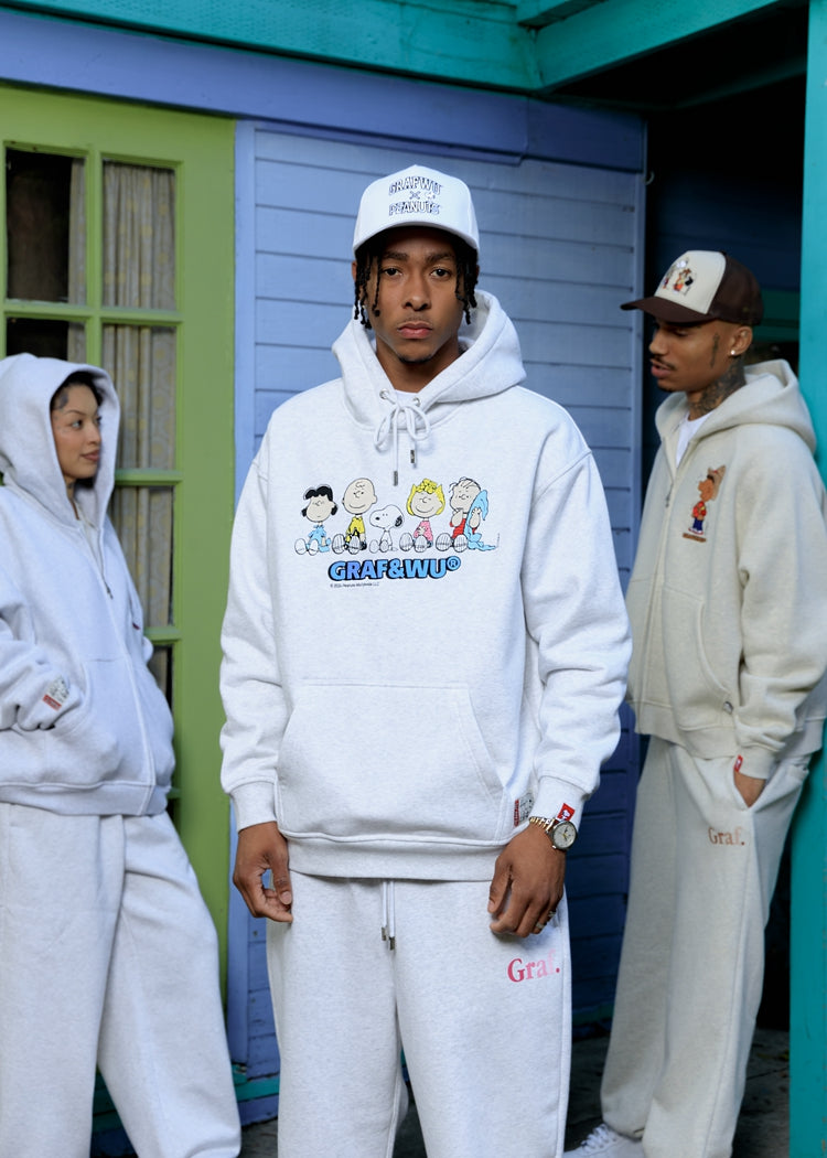 Graf X Peanuts Collaboration Charlie Brown Character Embroidery Baseball Caps