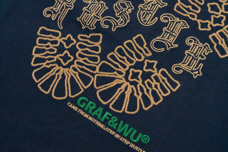 GRAF&WU T-Shirts【24vol.1】One Step At A Time Short Sleeves Hustle Shoe Print Street Short Sleeve Pure Cotton T-Shirt Casual Summer Tees