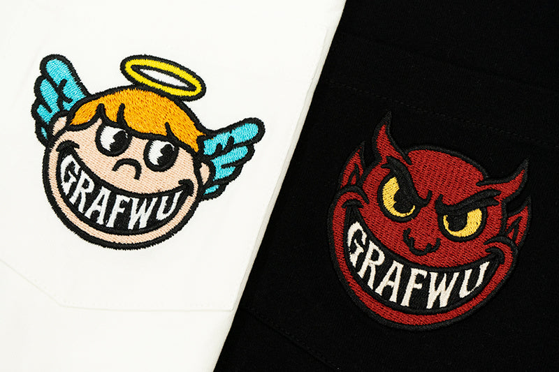 GRAFWU Angel Devil Cute Face T-Shirts