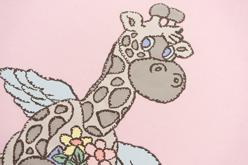GRAFWU Plush Giraffe Pattern T-Shirts