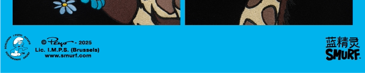 GRAF X SMURF Badge Embroidery Calm Giraffe Leather Sleeve Baseball Jacket