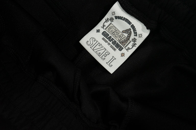 GRAFWU Y2k Sticker Design Pattern Bermuda Shorts