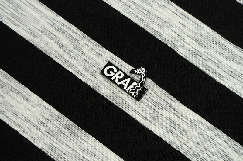 GRAF&WU Summer Striped Giraffe Logo T-shirt