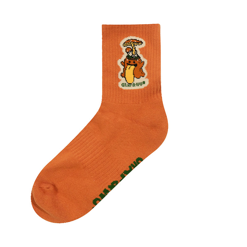 GRAF&WU Socks Magic Mushroom BooGhost Character Socks Cute Ghost 2.0 Socks Skateboard Sports Cotton Socks Men Women Fashion Socks