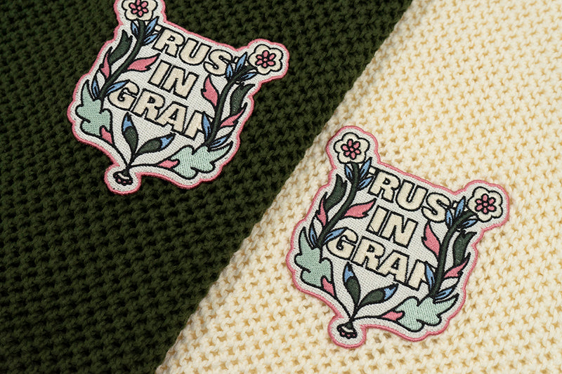 GRAF&WU Trust In GRAF Floral Embroidered Openwork Loose Hooded Zip-up Knit Sweater