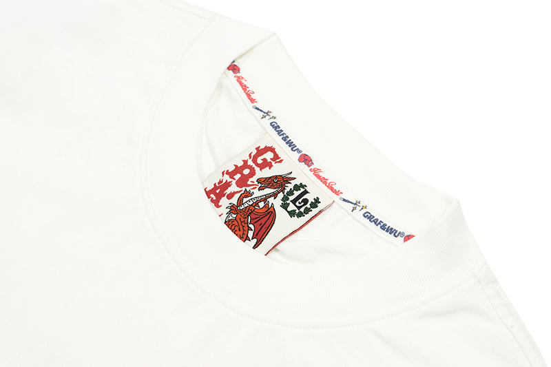GRAFWU Line Holy Crown AK47 Little Angel Embroidery Pattern T-Shirt