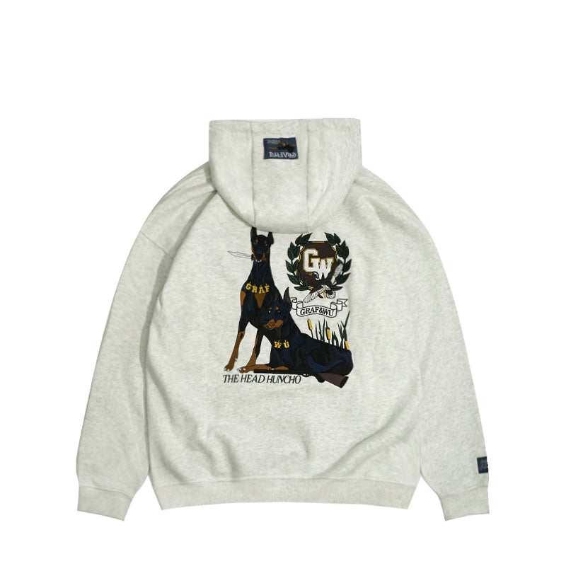 GRAF&WU Huncho Leader Bloodthirsty Doberman Thick Fleece Hoodies