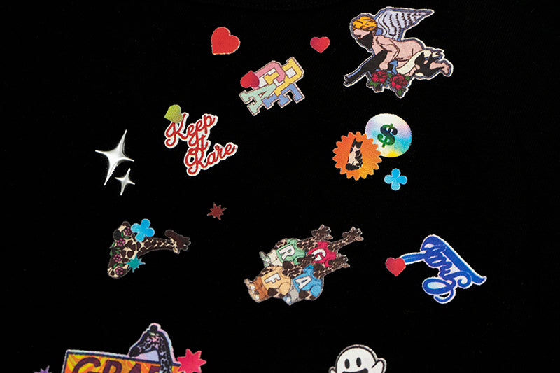GRAF&WU Y2k Sticker Hot girls T-shirts