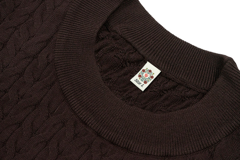 GRAF&WU Letter Embroidery Luxury Knit T-Shirt