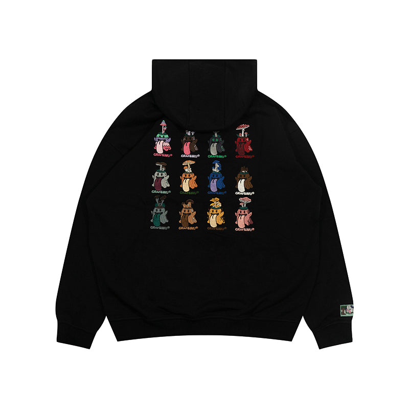 GRAF&WU 12 Magical Mushrooms BooGhost Character Hoodies