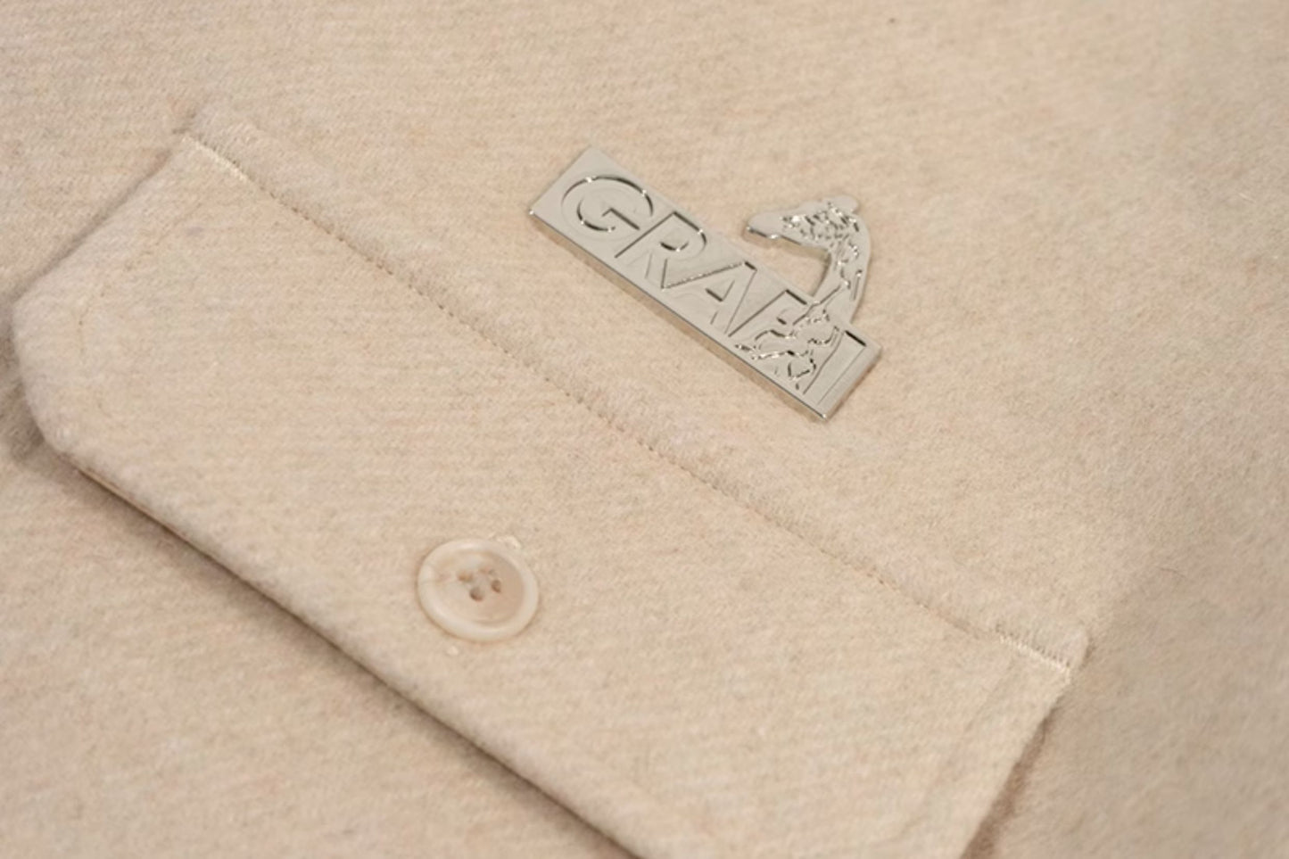GRAF&WU Solid Wool Hooded Thickened Jacket