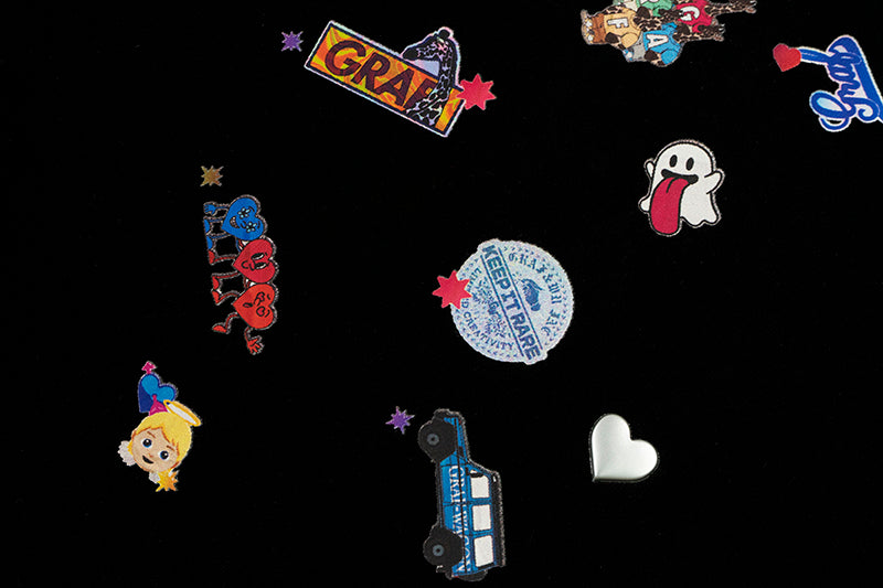 GRAF&WU T-Shirts Y2k Pattern Design Short Sleeves Cute Ghost Giraffe Mini Stickers Short Sleeve Men Women Casual T-Shirt