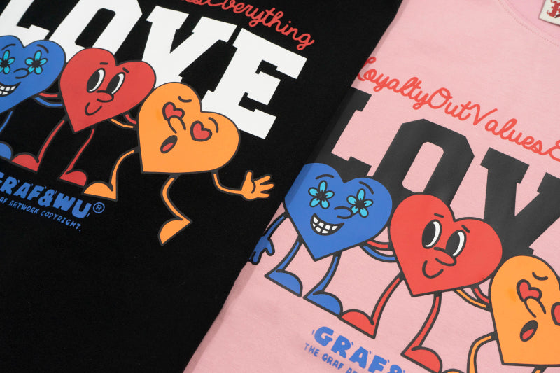 GRAF&WU Three Cute Love Characters T-Shirt
