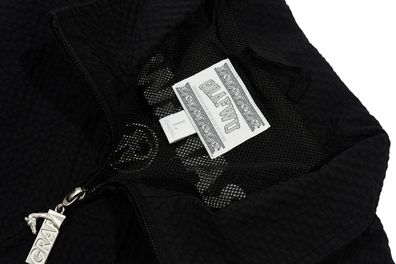 GRAF&WU Angel Embroidery DRILL Street Plaid Casual Coat