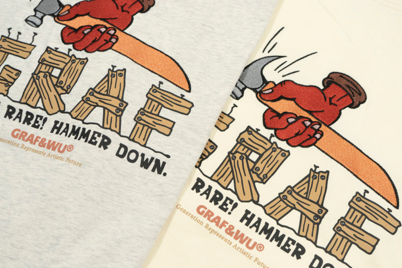 GRAF&WU Hammer Down Pattern T-Shirt