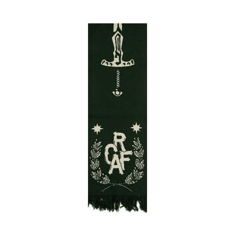 GRAF&WU Cute Ghost Doberman Letter Tassel Scarf