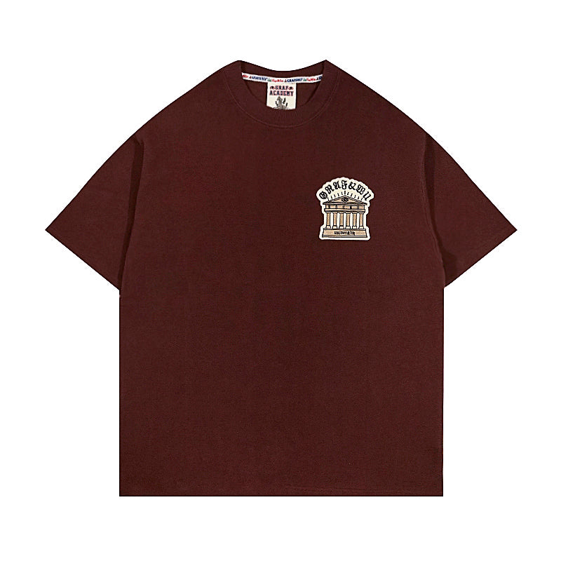 GRAFWU University Knowledge Torch Element Embroidery Design T-Shirts