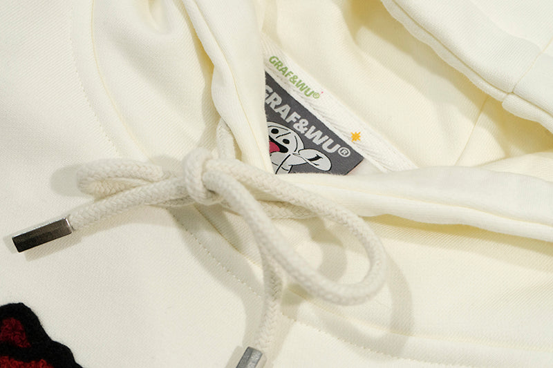 GRAF&WU Christmas Gingerbread Cute Ghost Fleece Hoodie