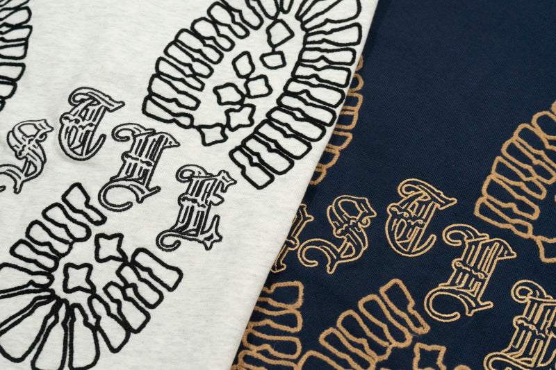 GRAF&WU T-Shirts【24vol.1】One Step At A Time Short Sleeves Hustle Shoe Print Street Short Sleeve Pure Cotton T-Shirt Casual Summer Tees