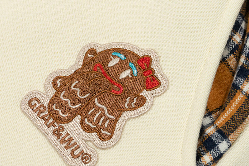 GRAF&WU Christmas Gingerbread Men Chimney Cute Ghost Loose Fleece Pant