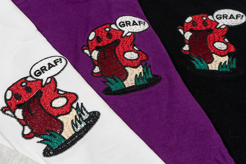 GRAF&WU T-Shirts Cute Nature Shroom Pattern Short Sleeve Fashionable 12 Mushroom Boo Ghost Design T-Shirts