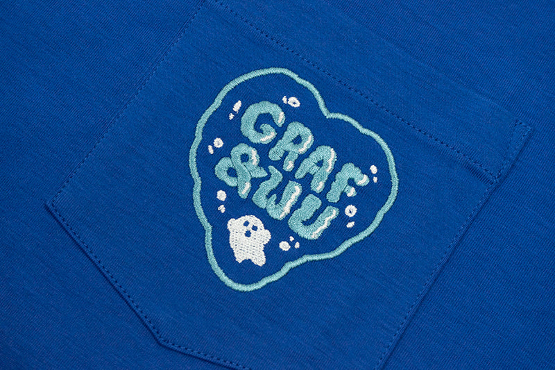 GRAF&WU Pocket Heart Ghost Embroidery T-shirts
