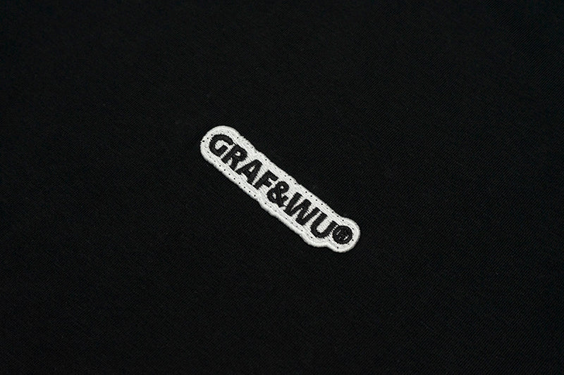 GRAF&WU T-Shirt Street Casual Short-Sleeved Solid Color T-Shirts Men Sports Short Sleeve Daily Streetwear