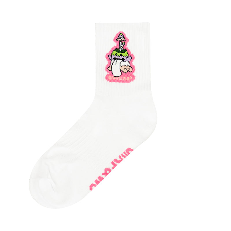 GRAF&WU Socks Magic Mushroom BooGhost Character Socks Cute Ghost 2.0 Socks Skateboard Sports Cotton Socks Men Women Fashion Socks