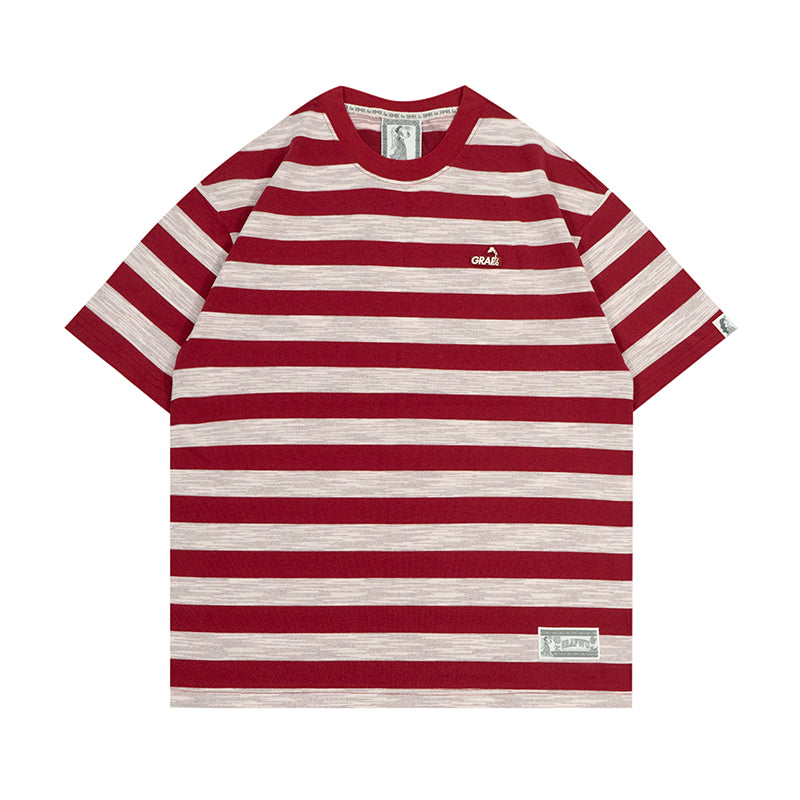 GRAF&WU Summer Striped Giraffe Logo T-shirt