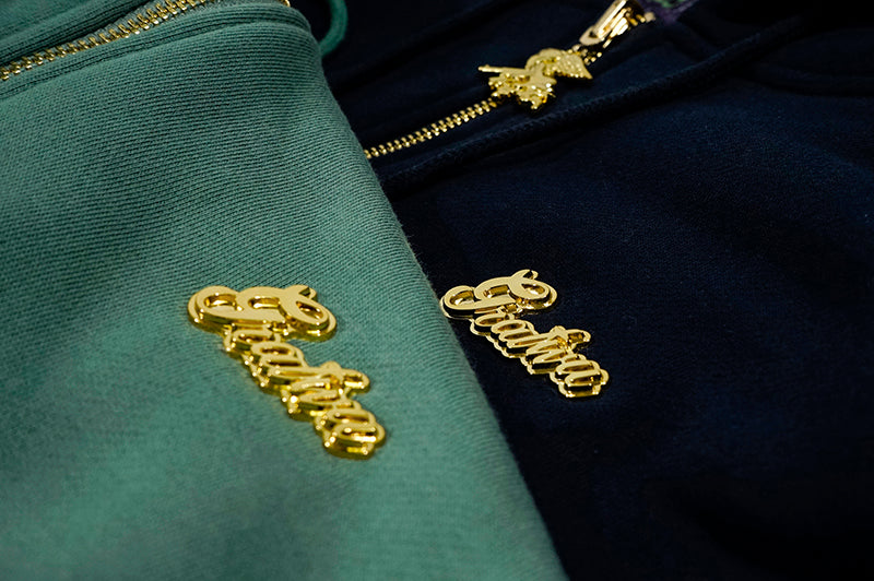 GRAF&WU Paisley Velvet Reversible Thick Pullover Hoodie