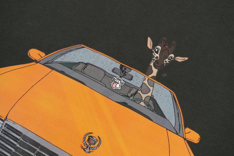 GRAF&WU Classic Convertible Vintage Car Giraffe Nostalgia T-shirts