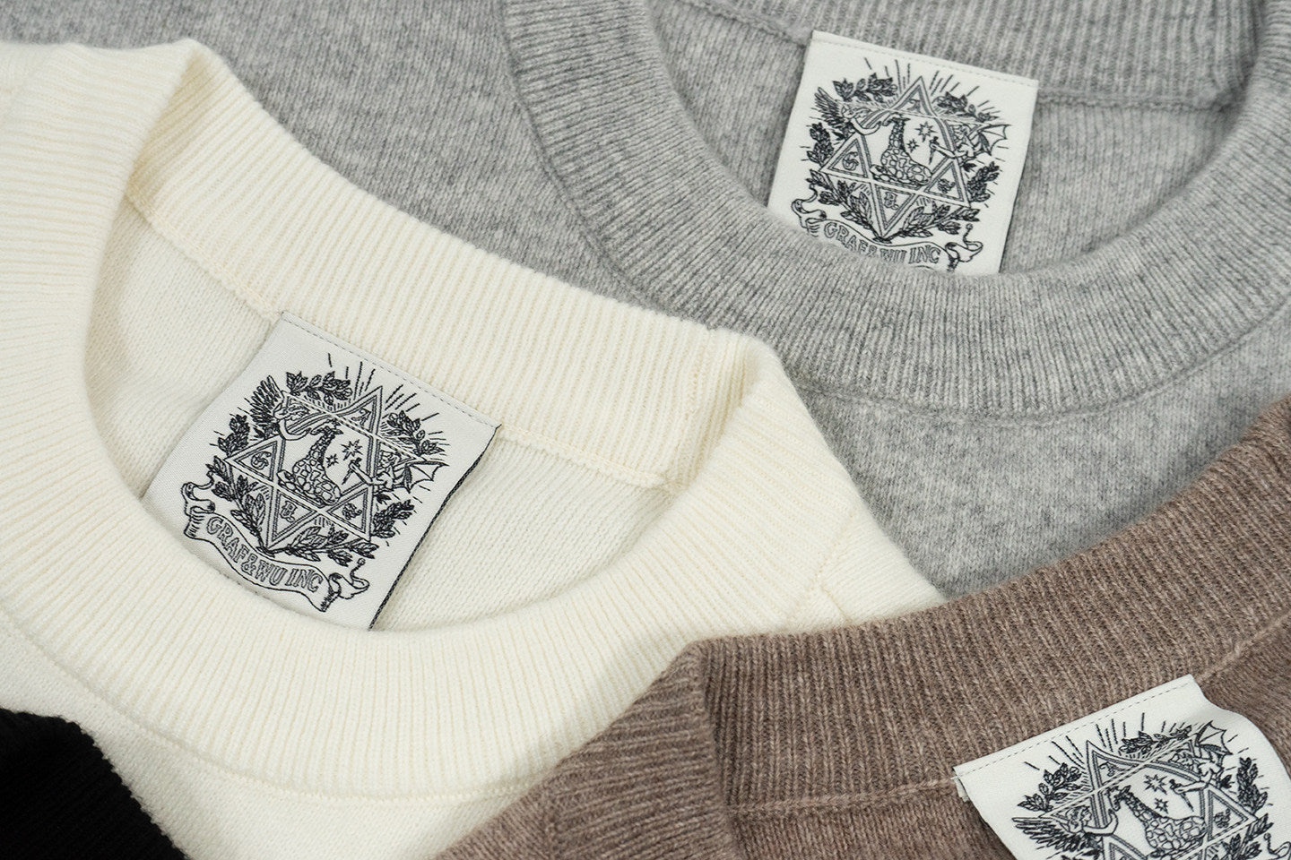 GRAF&WU Cashmere Old Money Vibe Knitted Crew Neck Sweater