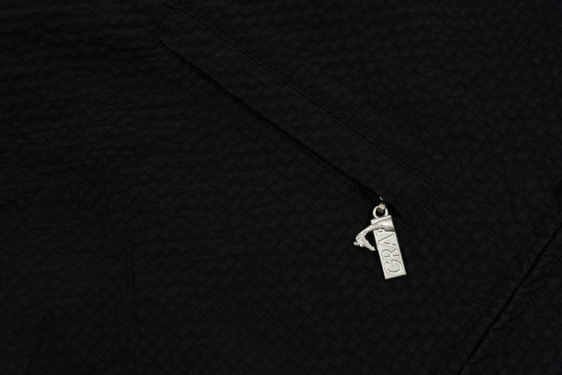 GRAF&WU Angel Embroidery DRILL Street Plaid Casual Coat