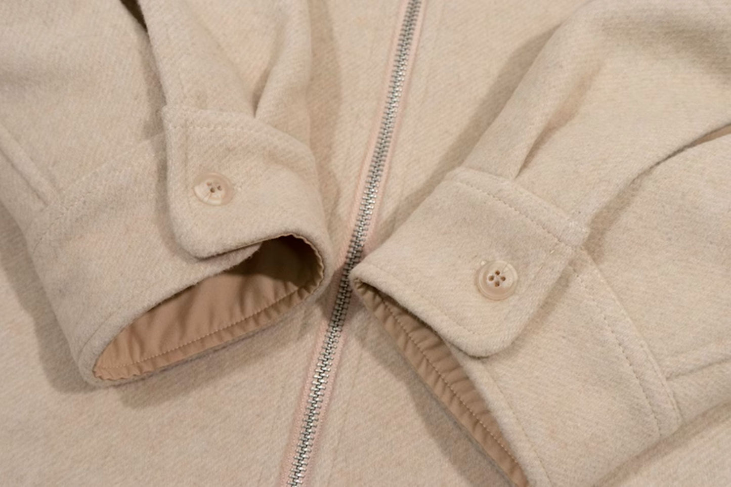 GRAF&WU Solid Wool Hooded Thickened Jacket