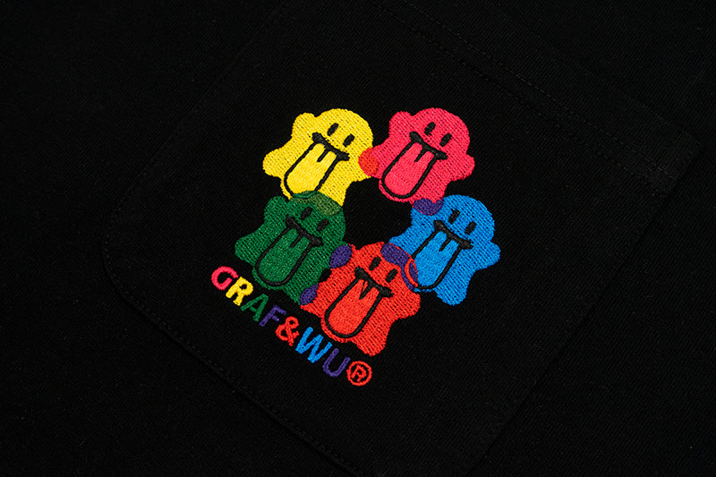GRAFWU Five-Ring Olympic Cute Ghost T-Shirts