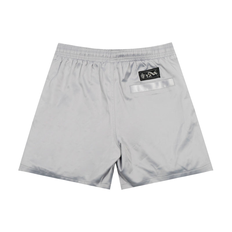 GRAFWU AK47 Angel Acetate Satin Shorts