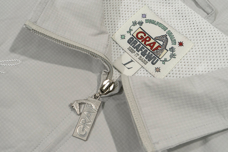 GRAF&WU Embroidered Streetwear Drill Sports Jacket