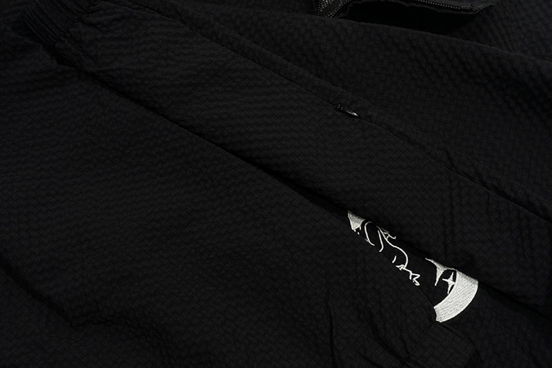 GRAF&WU Angel Embroidery DRILL Street Plaid Casual Coat