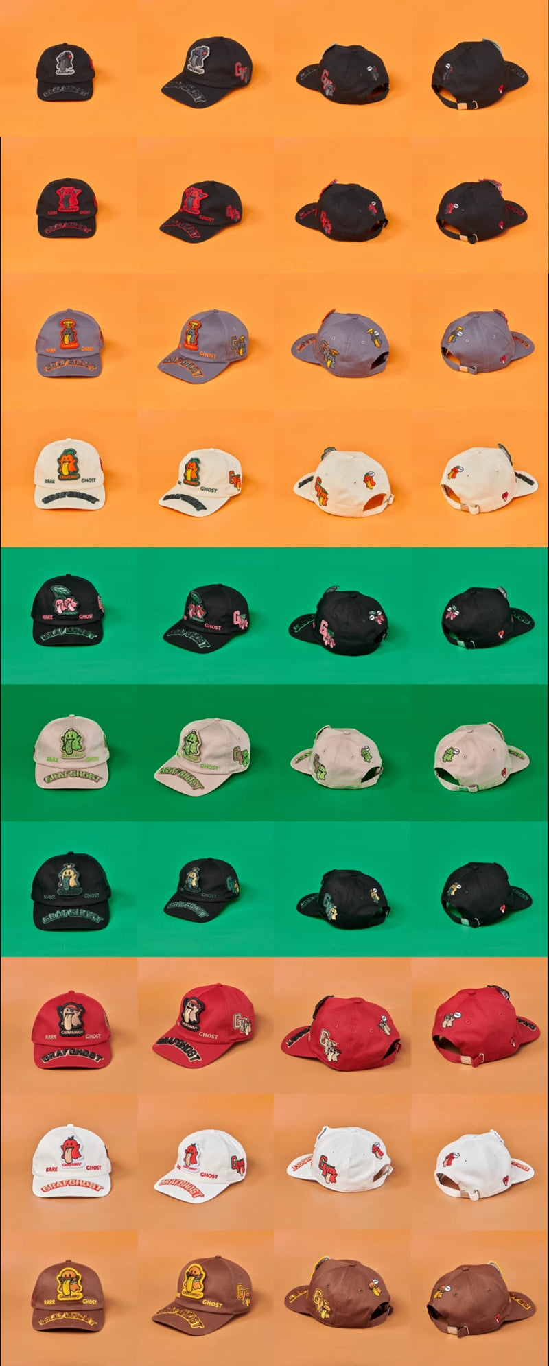 GRAFWU Boo Ghost Embroidery Baseball Cap