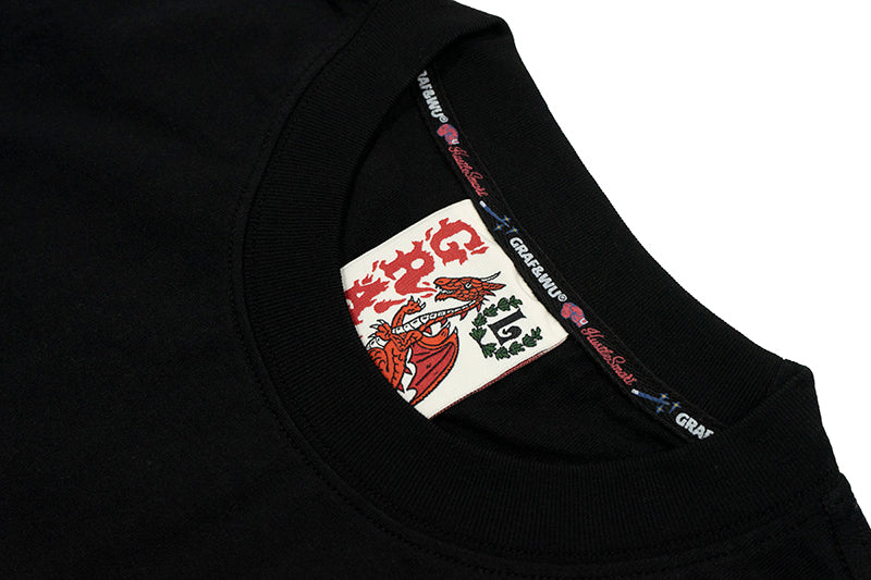 GRAFWU Line Holy Crown AK47 Little Angel Embroidery Pattern T-Shirt