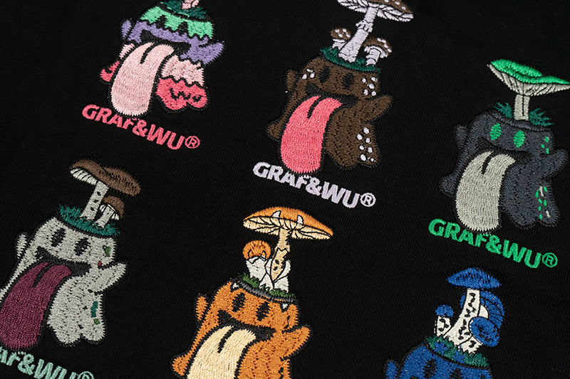 GRAF&WU 12 Magical Mushrooms BooGhost Character Hoodies