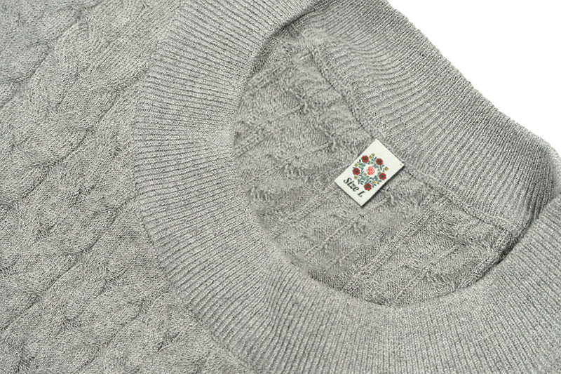 GRAF&WU Letter Embroidery Luxury Knit T-Shirt