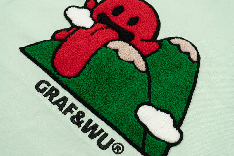GRAFWU Nature Series Cute Ghost Bee, Flower, Snail, Elements Embroidered T-Shirt