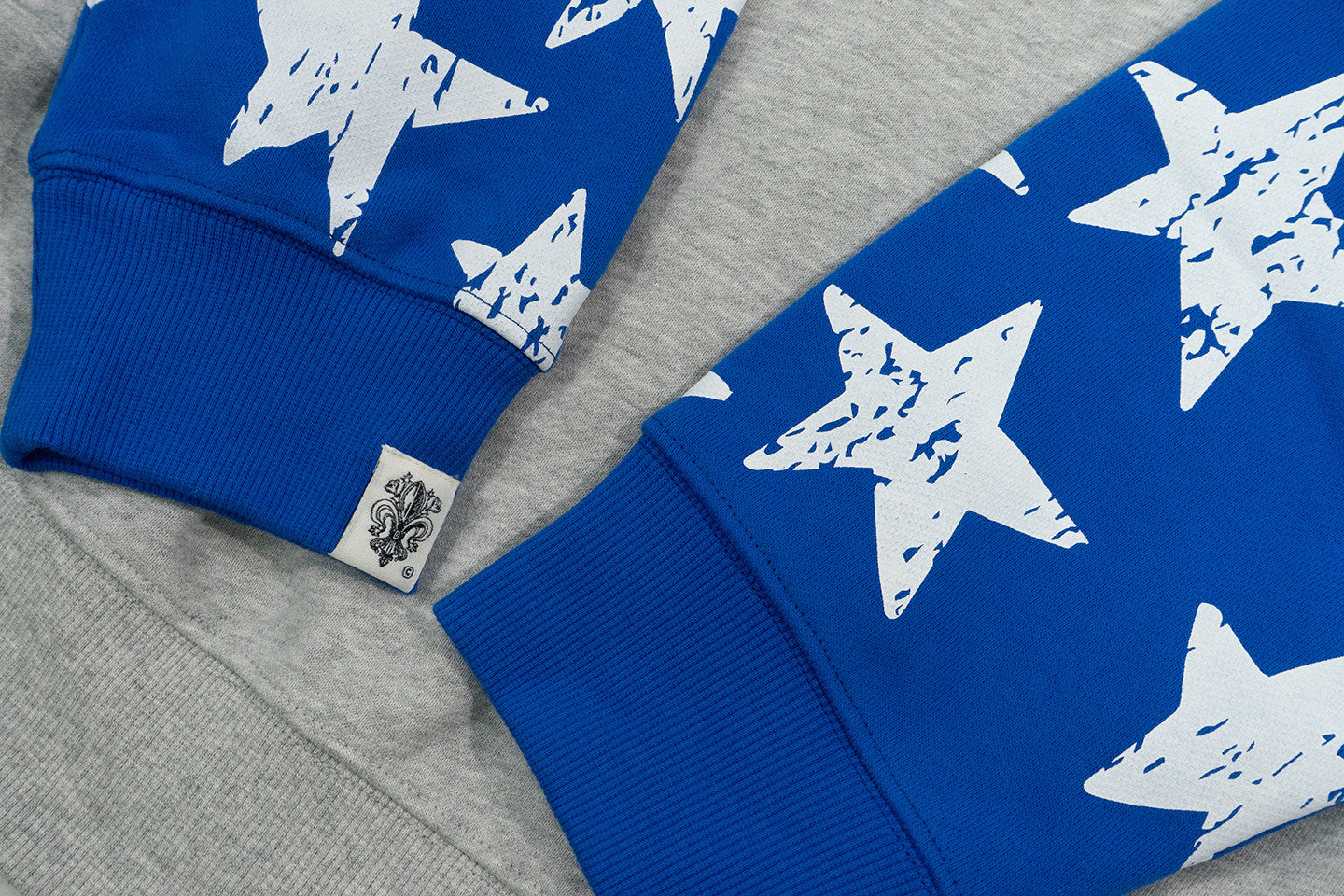 GRAF&WU Star Badge Graphic Retro Zip-up Hoodie